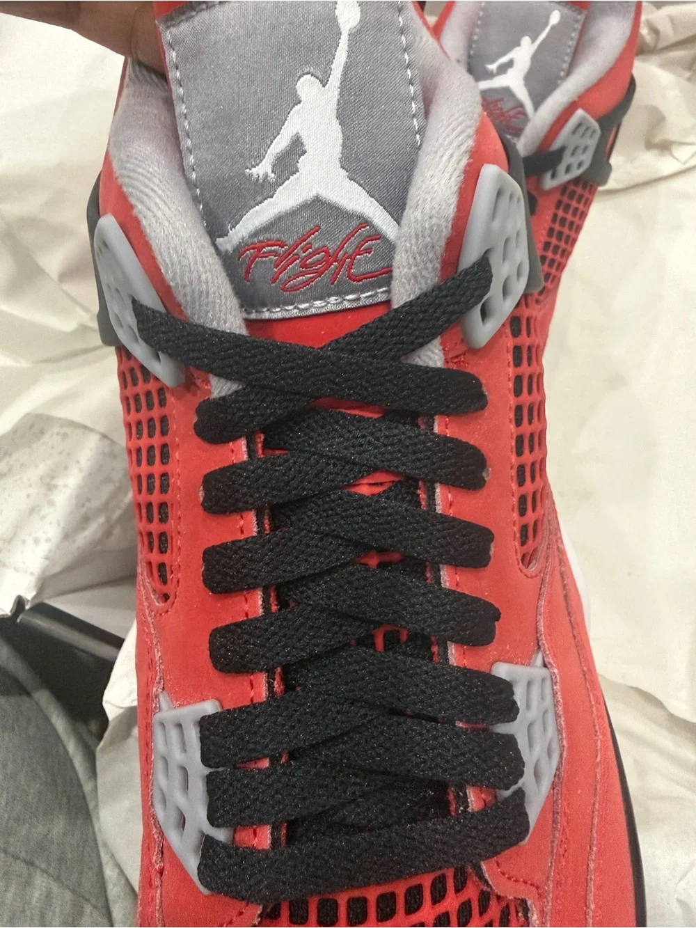 Nike Air Jordan 4 in Red, Black and Grey. Size 11.5